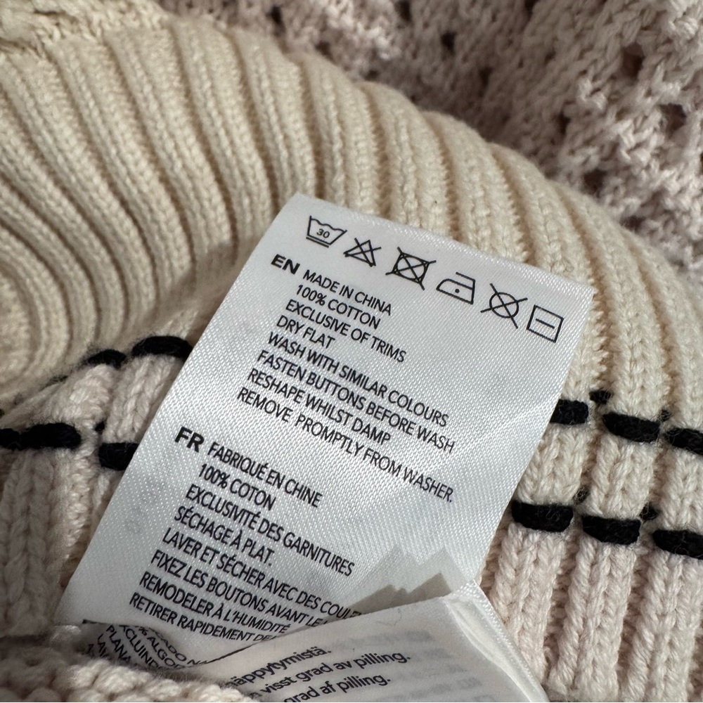 NWT Varley Kris Relaxed Fit Button Front Cardigan in Creme, Size M - Picture 10 of 14